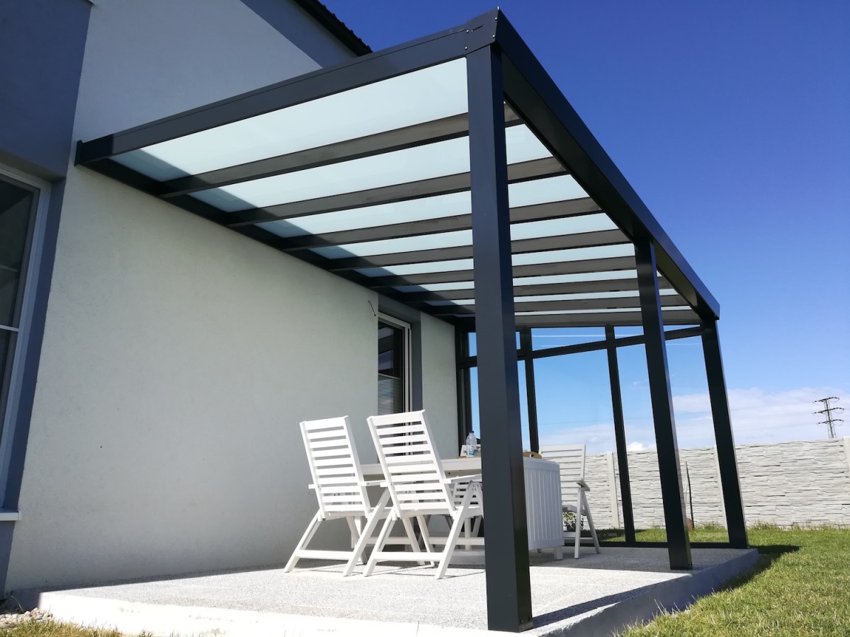 Hliníková pergola antracit RAL 7016 500 x 400 cm provedení DELUXE