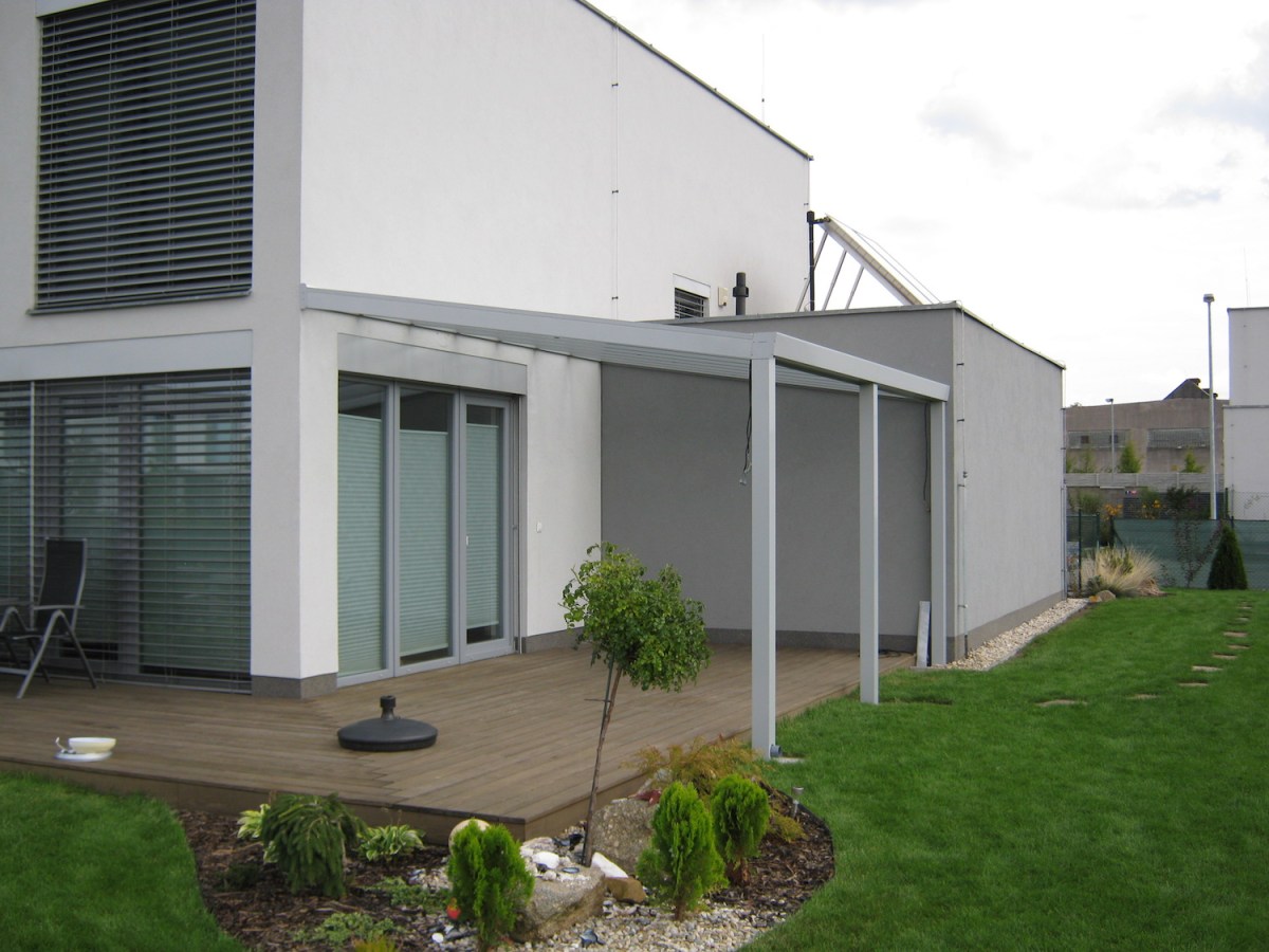 Hliníková pergola stříbrná RAL 9006 600 x 350 cm provedení DELUXE