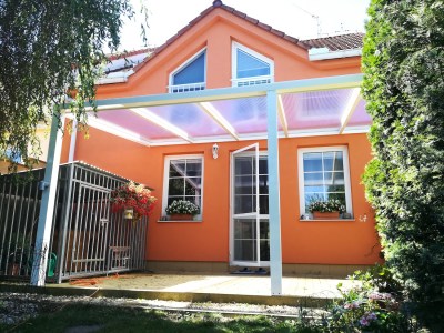 Hliníková pergola bílá RAL 9010 700 x 300 cm provedení ECO