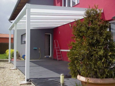Hliníková pergola bílá RAL 9010 700 x 250 cm provedení PROFI